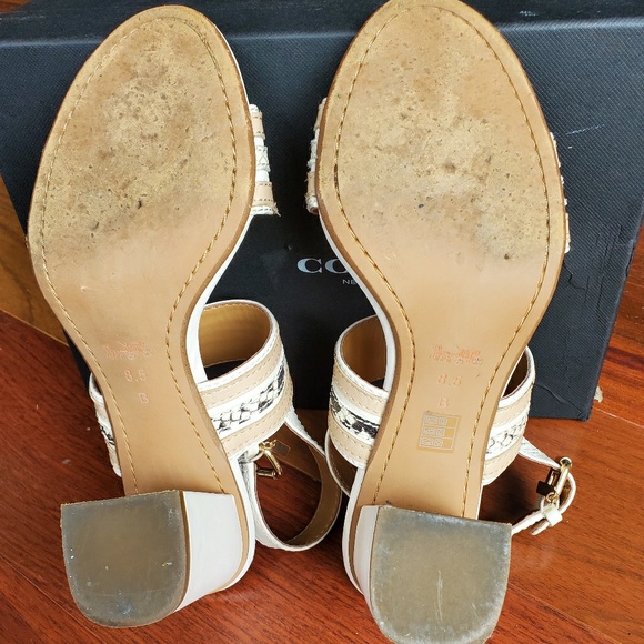 COACH "Princeston Snake" Block Heels 8.5 - Picture 5 of 8